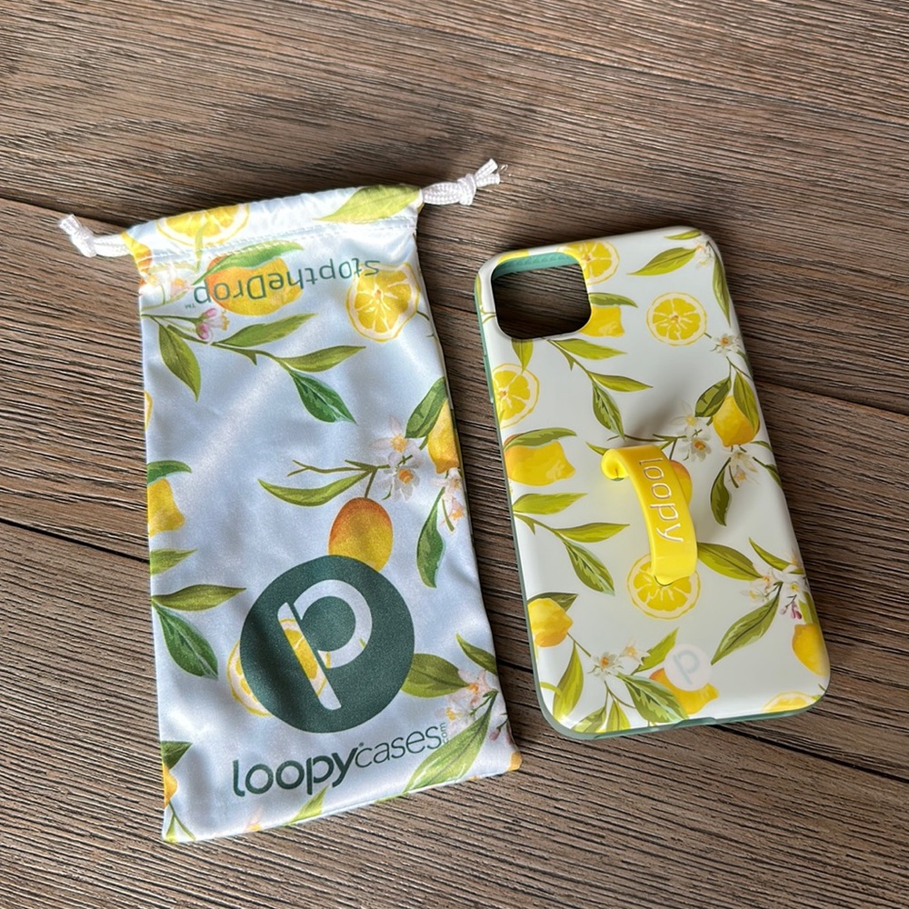 iPhone 11 Pro Max Loopy Case Citrus Delight Phone Case - White and Yellow